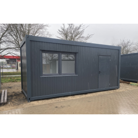 Contenedor de oficina 6,00 x 2,44 Puerta en el lado longitudinal Contenedor de oficina 6,00 x 2,44 Puerta en el lado longitudinal